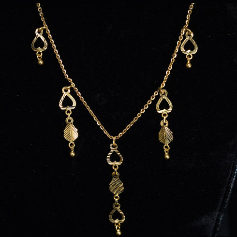 22 Carat Gold Heart Link Chain 6.16g by Mahita Collections