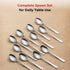 Vinod Aero Stainless Steel Baby Spoon Set of 12 Piece Heavy Gauge Steel Mirror Finish Rust Free Tough Strong and Durable