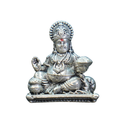 Pure Silver Antique Kubera 61.36G Idol By Mahita Collections