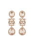 Gold Plated Polki Kundan Studded Bridal Floral Necklace Jewellery Set