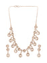 Gold Plated Kundan Polki Studded Designer Bridesmaid Minimal Necklace Jewellery Set