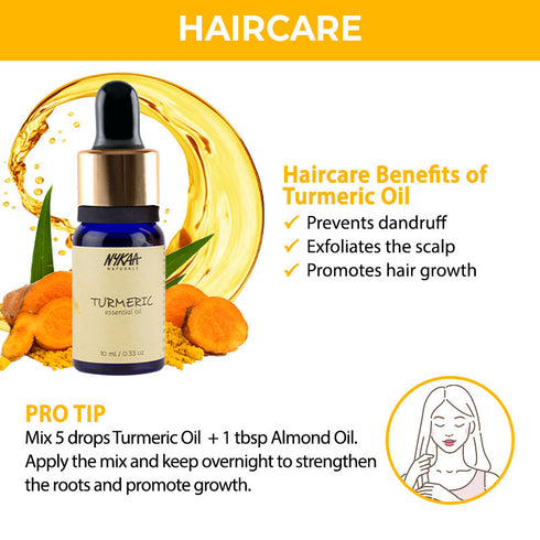 Nykaa Naturals Turmeric Essential Oil for Glowing Skin & Scalp Exfoliation