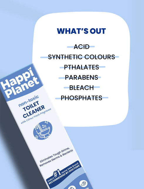 Happi planet store Non Toxic Toilet Cleaner Liquid
