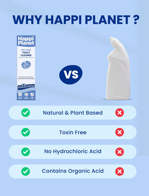 Happi planet store Non Toxic Toilet Cleaner Liquid