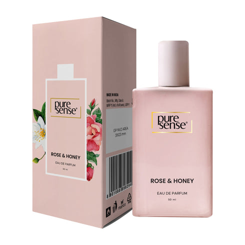 PureSense Rose & Honey Women's Perfume Floral Long Lasting Perfume for Women