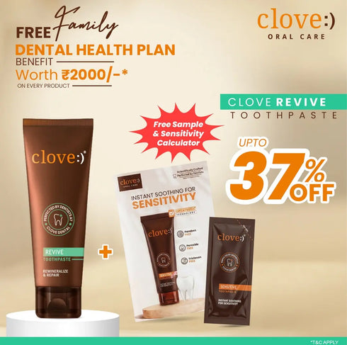 Clove Oral Care Revive Toothpaste & Get Free Sensitive Sachet Sample