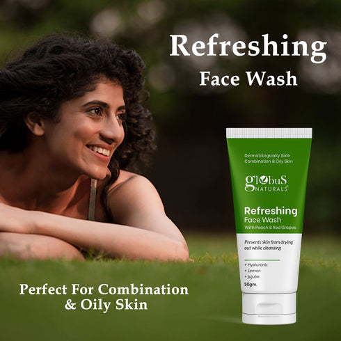 Refreshing Face Wash with Peach & Red Grapes