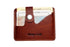 Vhaan Ethnic Craft Vhaan's Heritage Oil Pulled Up Leather Card Holder Maroon shade