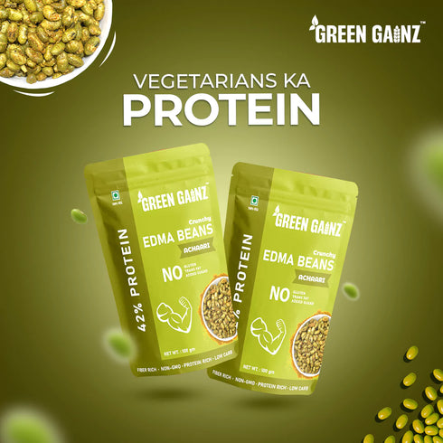 Green Gainz Edamame Achaari (Pack of 9)