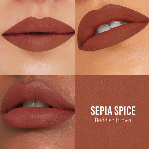 LoveChild Sepia Spice | Bare Browns Ultra Matte Lipstick Reddish Brown