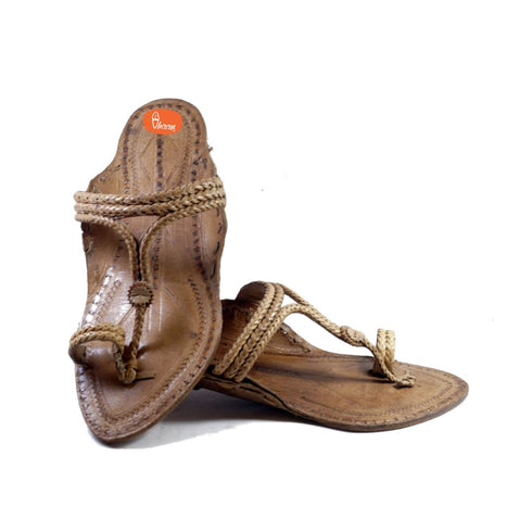 Vhaanfootwear 2 Veni Antique Design Ladies Kolhapuri Chappal