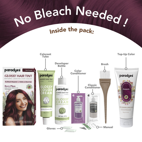Paradyes No Bleach Berry Burgundy Combo