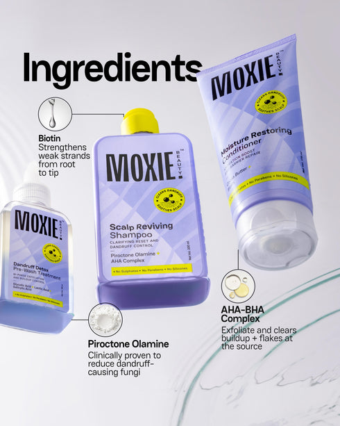 Moxie Beauty Scalp Essentials Trio 3-Step Routine