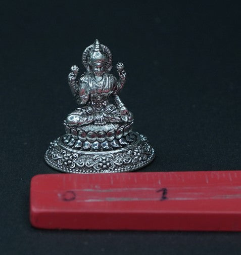 Pure Silver Antique Lotus Laxmi 20.22g By Mahita Collections