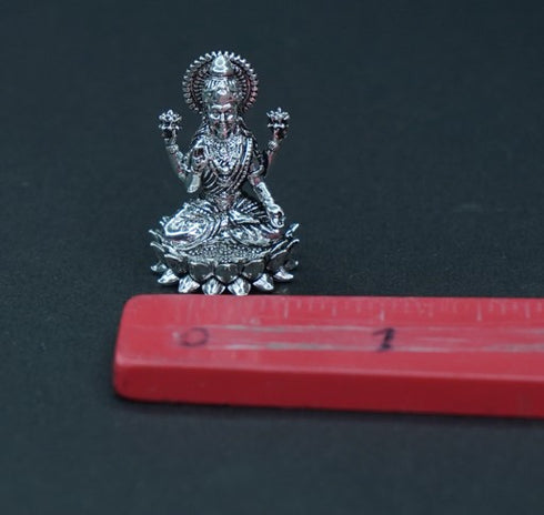 Pure Silver Antique Lotus Laxmi 20.42g By Mahita Collections