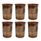 Brass Glass Tumbler for Drinking set of 6 91g Pack of 6
