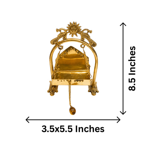 Brass Peacock Design Jhula 298g Set of 1