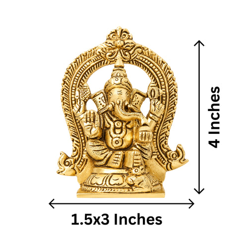 Brass Ganesh Ji God Idol Statue 0.5Kg