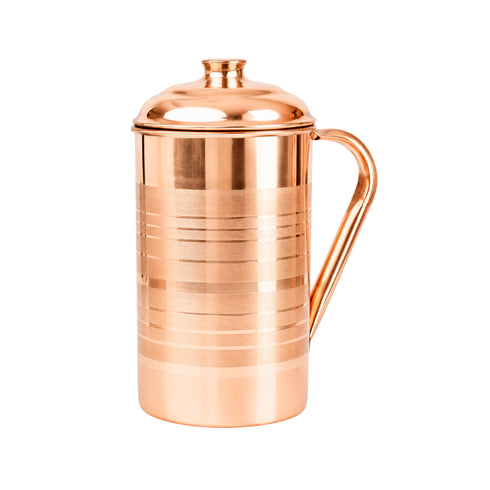 Heavy Copper Water JUG with 5 Glass