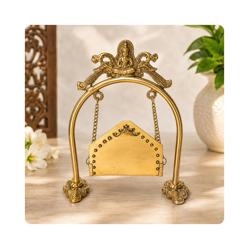 Decorative Brass Peacock Jhula 344g Set of 1