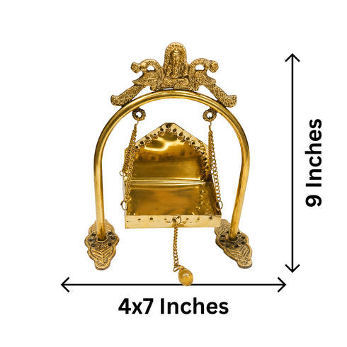 Decorative Brass Peacock Jhula 344g Set of 1