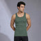 XYXX Nova Round Neck Racer Back Vest Olive Green