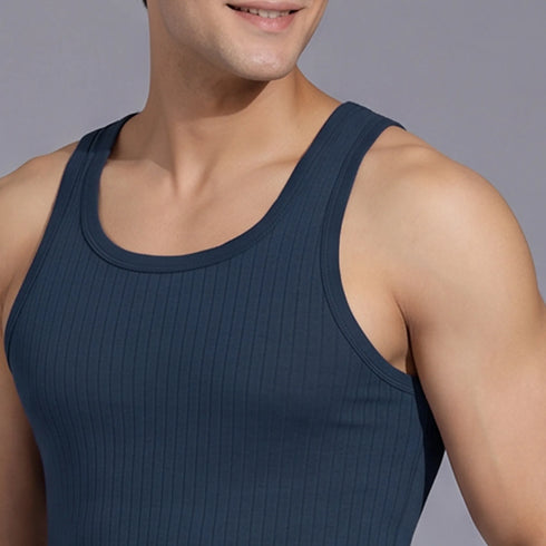 XYXX Nova Round Neck Racer Back Vest Midnight Blue