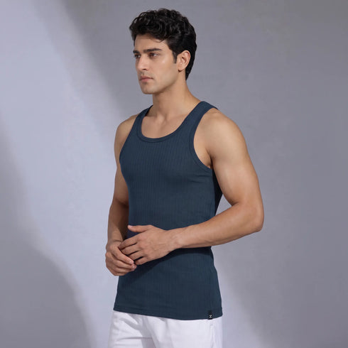 XYXX Nova Round Neck Racer Back Vest Midnight Blue