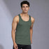 XYXX Nova Round Neck Racer Back Vest Olive Green
