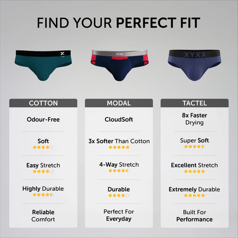 XYXX Sprint Cotton Stretch Briefs Midnight Blue