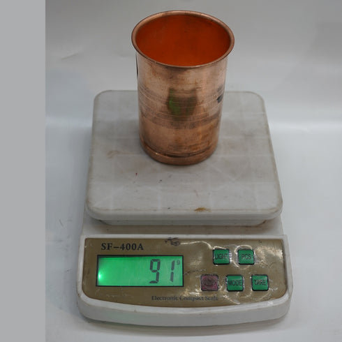 Brass Glass Tumbler for Drinking set of 6 91g Pack of 6