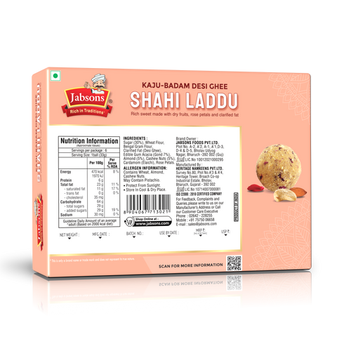 Jabsons Foods Shahi Laddu Desi Ghee