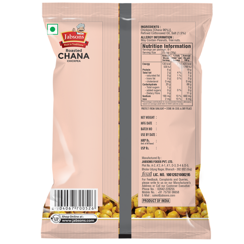 Jabsons Foods White Salted Roasted Chana