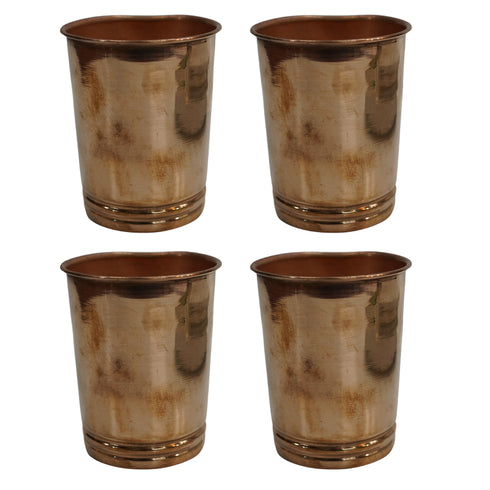 Brass Glass Tumbler for Drinking set of 4 70g Pack of 4