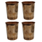 Brass Glass Tumbler for Drinking set of 4 70g Pack of 4