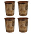 Brass Glass Tumbler for Drinking set of 4 70g Pack of 4