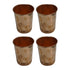 Brass Glass Tumbler for Drinking set of 4 70g Pack of 4