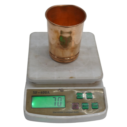 Brass Glass Tumbler for Drinking set of 4 70g Pack of 4