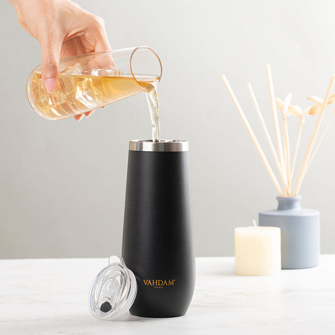 Vahdam Tea Caper Tumbler Insulated Black