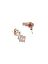 Rose Gold Plated AD Studded Minimal Geometric Necklace Jewellery Set