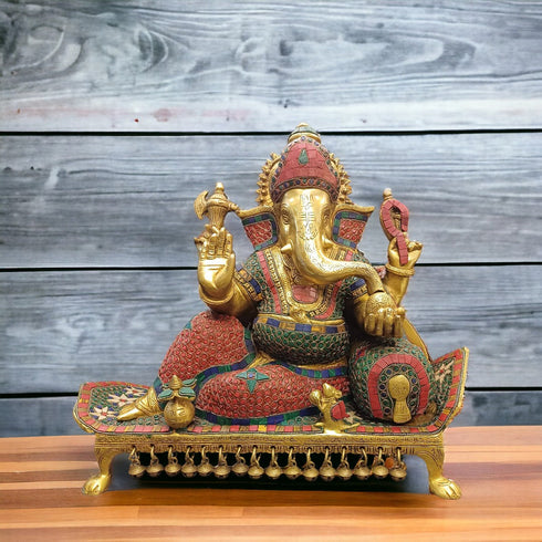 Tamas Brass Sofa Ganesha Statue