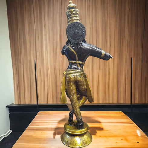 Tamas Brass Black Krishna Statue
