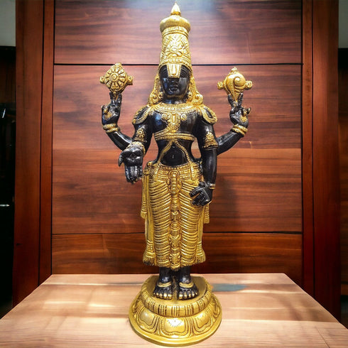 Tamas Brass Black Tirupati Bala Ji Statue