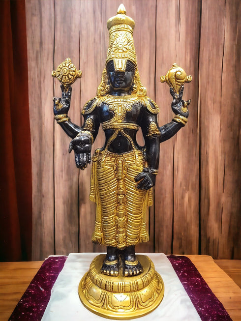 Tamas Brass Black Tirupati Bala Ji Statue
