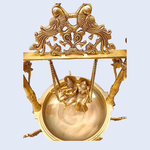 Tamas Brass Urli With Radha Krishna