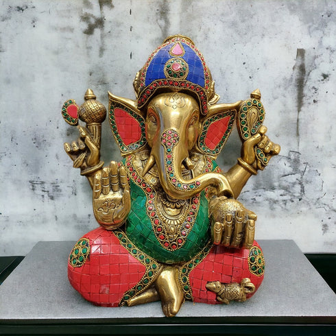 Tamas Brass Ganesh Stone