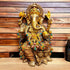 Tamas Brass Handcrafted Lord Ganesh Statue / Idol with Antique Finish (Multicolour) (Pack of 1)