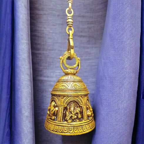 Tamas Brass Ganesha Wall Hanging Temple Bell