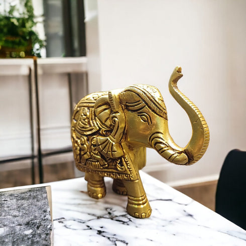 Tamas Brass Well Designed Elephant Statue/Idol
