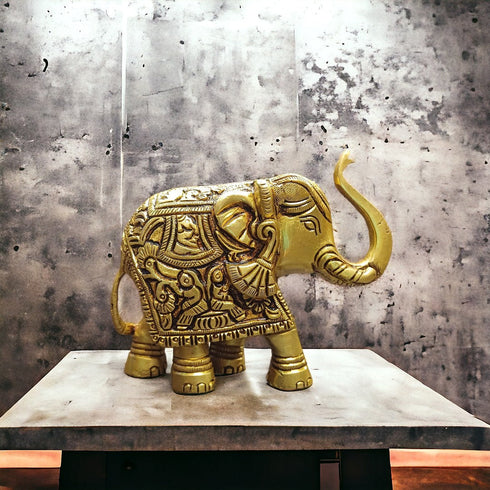 Tamas Brass Well Designed Elephant Statue/Idol